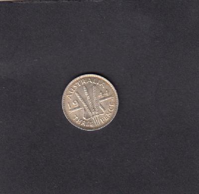 Beschrijving: 3 Pence GEORGIUS VI 